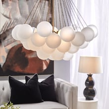 Savino Large Cloud Frosted Glass 3 Light Pendant